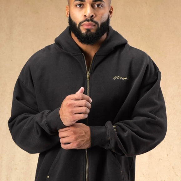 YoungLA Shirts Youngla Rivet Zip Up Hoodie Black L Poshmark